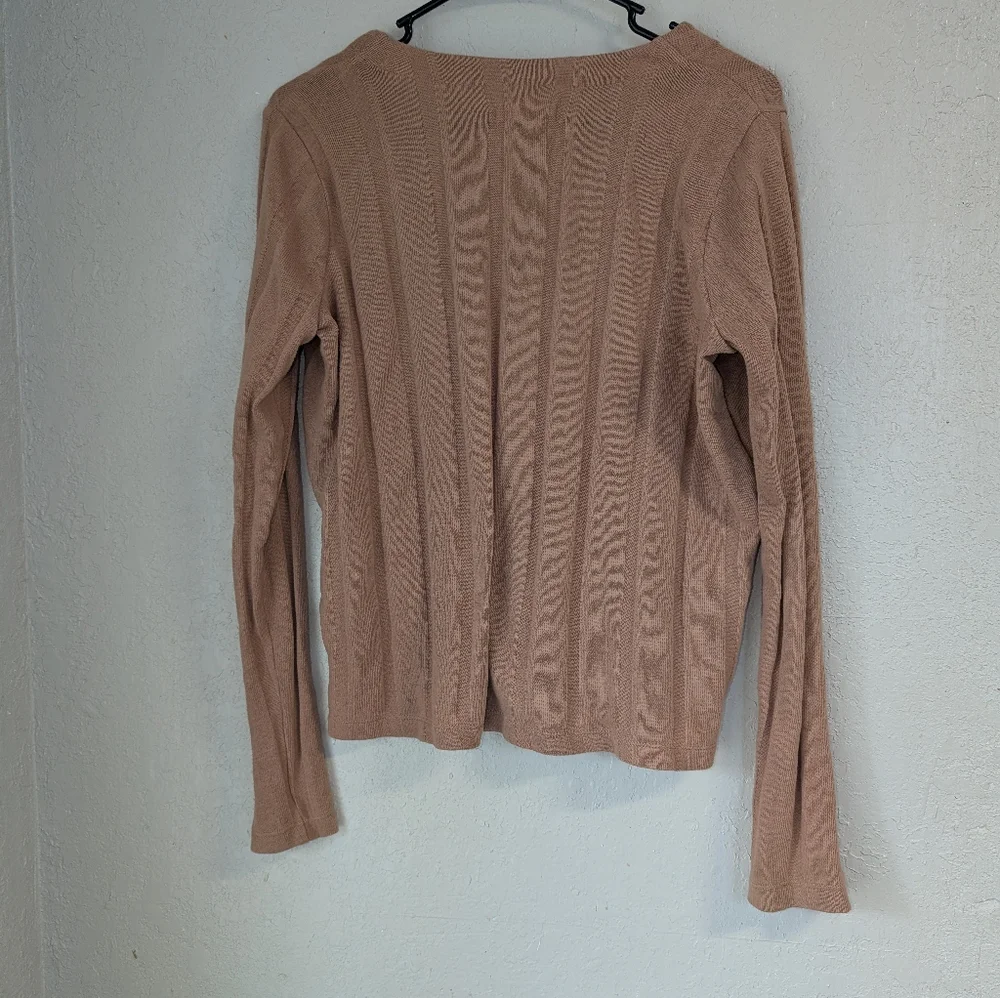 Madewell Light Brown Button Cardigan XXS Goblin Granola Ribbed Cottagecore Boho